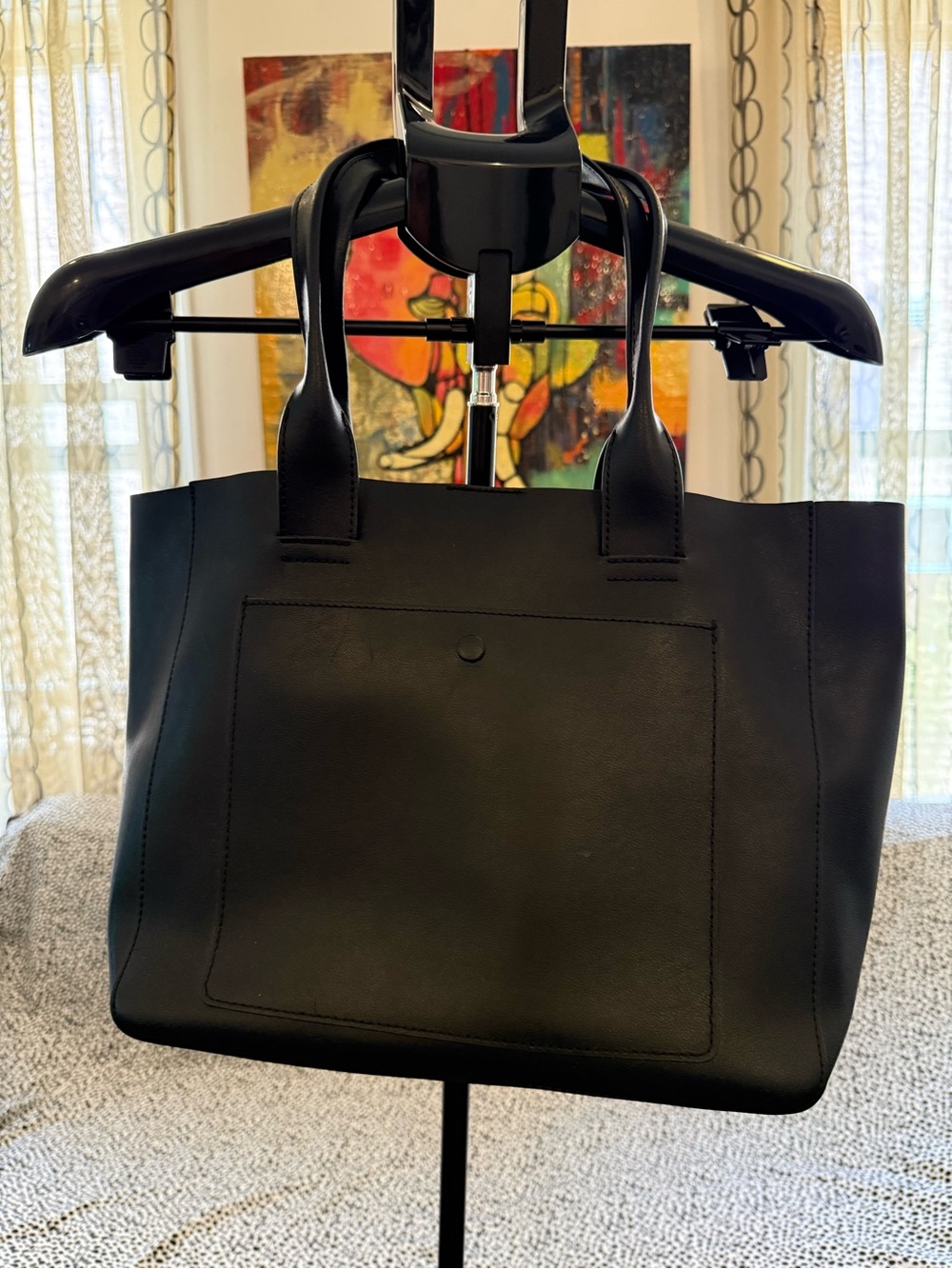 Banana Republic Black Leather Tote